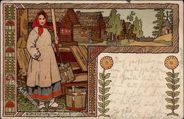 Bilibin, I. Bauersfrau Künstlerkarte 1907 I-II - Altri & Non Classificati