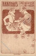 Künstler Sign. Pampel, J. Akanthus Rosenfest Nizza Künstlerkarte 1906 I-II - Andere & Zonder Classificatie