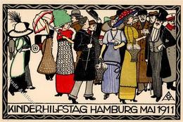 Kunstgeschichte HAMBURG - KINDERHILFSTAG HAMBURG 1911 Sign. I - Other & Unclassified