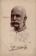 Seide Gewebt Kaiser Franz Joseph I-II (fleckig) Soie - Other & Unclassified