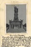 Seide Gewebt Nationaldenkmal A.d. Niederwalde 1906 I-II (Eckbug, Fleckig) Soie - Autres & Non Classés
