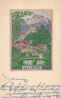 Seide Gewebt Salzburg (5020) Österreich Gewebt  Künstlerkarte I-II Soie - Other & Unclassified