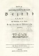 Freundschaftsbrief Rothenburg Ob Der Tauber (8803) 1779 I-II - Sonstige & Ohne Zuordnung