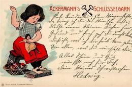 HEILBRONN - Ackermanns Schlüsselgarn Mit Puppe I-II - Advertising