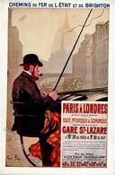 PARIS-LONDON - Bahnhof St.Lazare - Chemins De Fer De L Etat Et De Brighton - Sign. Rose Pean I - Advertising