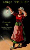 Werbung Philips Lampen Glühbirnen Werbe AK 1912 I-II Publicite - Reclame
