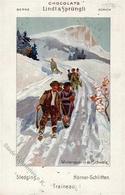 Schokolade Lindt & Sprüngli Werbe AK 1914 I-II (fleckig) - Advertising