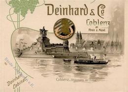 WEIN - Präge-Werbekarte DEINHARD & Co. - KOBLENZ I-II - Esposizioni