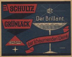 WEIN - RÜDESHEIM - Sektkellerei Schultz Grünlack - Brillant Schaumwein Sign. Cissarz - Keine Ak (rücks. Eckklebestellen) - Ausstellungen