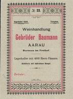 Wein Aarau Schweiz Weinhandlung Gebrüder Baumann Preisliste I-II Vigne - Ausstellungen