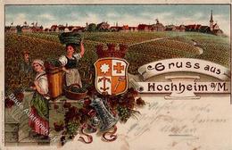 Wein Hochheim (6203) Weinlese Künstlerkarte 1917 I-II Vigne - Tentoonstellingen