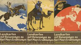 May, Karl Lot Mit 3 Landkarten Mit Reisewegen Zu Karl May's Erzählungen II - Altri & Non Classificati