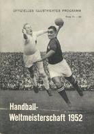 Buch Handball Weltmeisterschaft 1952 Offizielles Illustriertes Programm II - Andere & Zonder Classificatie