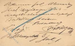 Literatur Autograph Rudolf Wolkan Literaturhistoriker U. Hochschullehrer, Ganzsache Vorläufer 1884 I-II (Stauchung) - Andere & Zonder Classificatie