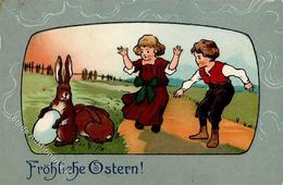 Ostern Kinder Hasen  Künstlerkarte 1907 I-II Paques - Easter