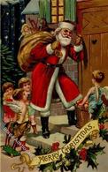 Weihnachtsmann Kinder Spielzeug Präge-Karte I- Pere Noel Jouet - Other & Unclassified