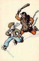 Krampus Kind Künstler-Karte I-II - Sinterklaas