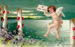 Engel Neujahr 1905 Präge-Karte I-II Bonne Annee Ange - Angels