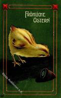 Huhn Ostern  Prägedruck 1911 I-II Paques - Other & Unclassified
