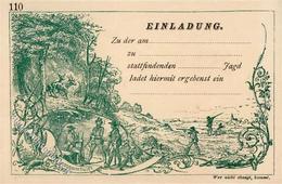 Jagd Einladung I-II Chasse - Hunting