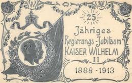 KAISER WILHELM II - Regierungsjubiläum 1913 - Silber-Prägekarte I - Case Reali