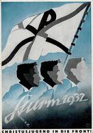 STURM 1932 - Christjugend In Die FRONT - Sturmbanneropferkarte I-II - Political Parties & Elections