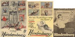 Hindenburg Wahlpropaganda WK II 2 Plakate Ca. 31 X 47 Und 2 Zeitungsbeilagen - History