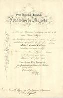 Militär Verleihungsurkunde Adler Orden III. Klasse Wien 1853 I-II - Sonstige & Ohne Zuordnung