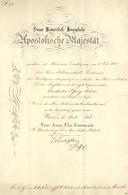 Militär Verleihungsurkunde Konstantin St. Georg Orden Wien 1853 I-II - Other & Unclassified