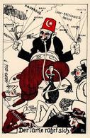 Propaganda WK I Türkei Der Türke Rührt Sich Künstlerkarte I- - Storia