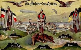 WK I Propaganda - Der BEFREIER Des OSTENS Mit Königsberg, Posen Usw. I-II - Guerre 1914-18
