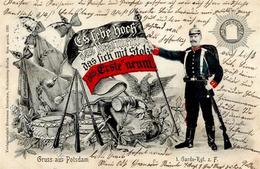 Regiment Nr. 1 Garde Regiment Potsdamm (o-1590) Schwarz Weiß Rot 1905 I-II (fleckig) - Reggimenti