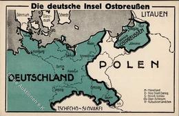 NS-LANDKARTE WK II - Die Deutsche Insel OSTPREUSSEN I - Weltkrieg 1939-45