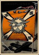 Fahne / Standarte WK II Sig. Klein, G. Jagdflieger WK II   Künstlerkarte I-II - Guerre 1939-45