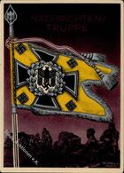 Fahne / Standarte WK II Sig. Klein, G. Nachrichtentruppe WK II   Künstlerkarte I-II - Guerra 1939-45