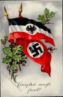 FAHNE/STANDARTE WK II - Nr. 1793 Einigkeit Macht Stark! I-II - War 1939-45