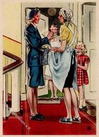 Propaganda WK II Frauen Schaffen Für Euch Postbeamtin Sign.Becker) Künstlerkarte I-II Femmes - Oorlog 1939-45