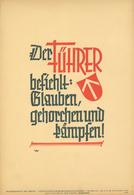 Propaganda WK II Plakat 24 X 36 Cm Wochenspruch Der NSDAP I-II - Oorlog 1939-45