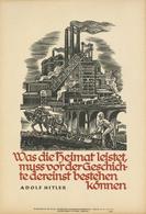 Propaganda WK II Plakat 24 X 36 Cm Wochenspruch Der NSDAP Sign. Knabe I-II (fleckig) - Oorlog 1939-45