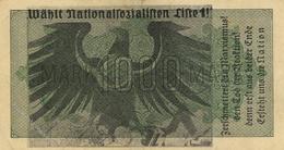 Propaganda WK II Reichsbanknote Tausend Mark RS Wählt Nationalsozialisten Liste 1 I-II - Oorlog 1939-45