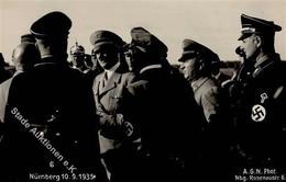 Hitler Julius Streicher, Adolf Wagner, Robert Ley WK II   Foto AK I-II (keine Ak-Einteilung) - War 1939-45