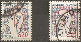 France   1961 -   Oblitéré    1282  &  1282a    -  0,20 C - 1961 Marianni Di Cocteau