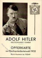 HITLER WK II - Opferkarte 1932 NSDAP MANNHEIM - Keine Ak I - Guerra 1939-45