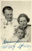 GÖRING WK II - Seltene Foto-Ak Mit Familie Und AUTOGRAMM Hermann GÖRING Und Emmy Göring Und Rücks. Besserungswunsch I-II - Guerra 1939-45