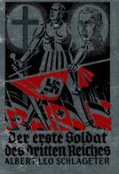 NS-Propagandakarte WK II - STANIOL-Karte Nr. 107   Der 1.Soldat D. Dritten Reiches - Albert Leo SCHLAGETER " I-II R!" - War 1939-45