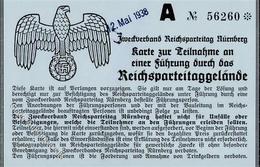 Reichsparteitag Nürnberg (8500) 1938 Karte Für Führung Durch Das Gelände I-II - Guerre 1939-45