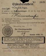 Reichsparteitag Nürnberg (8500) Erlaubnisschein Für Hausierer I-II (Gebrauchsspuren) - War 1939-45