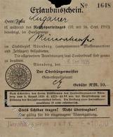 Reichsparteitag Nürnberg (8500) Erlaubnisschein Für Hausierer I-II (Gebrauchsspuren) - Guerra 1939-45