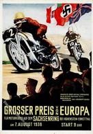 HOHENSTEIN-ERNSTTHAL WK II - MOTORRAD GROSSER PREIS V. EUROPA SACHSENRING 1938 Mit S-o I-II - War 1939-45