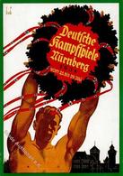 NÜRNBERG WK II - Festpostkarte DEUTSCHE KAMPFSPIELE 1934 Sign. Künstlerkarte I - Oorlog 1939-45